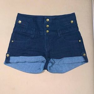 Denim High Waisted Shorts